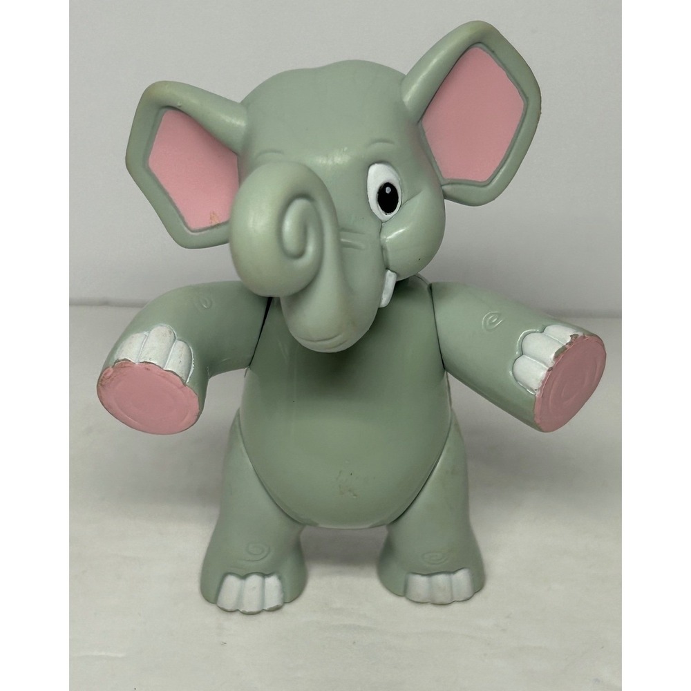 Rainforest Cafe Tuki The Elephant Toy Figure PVC Y2K 2000 3.5" Trunk Up Goodluck